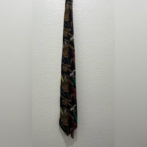 Vintage Home Improvment TV Show Mens Polyester Necktie Black With Tools